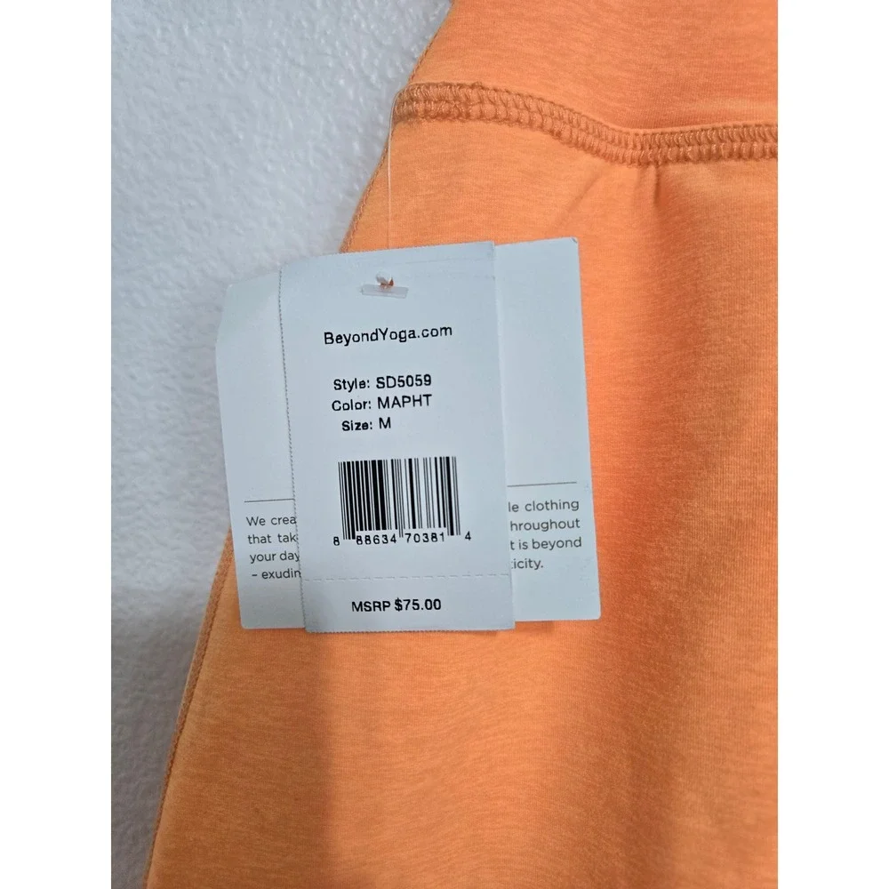 Beyond Yoga Spacedye Move It SkirtSkort Orange High Waist Raw Hem SD5059 Size M